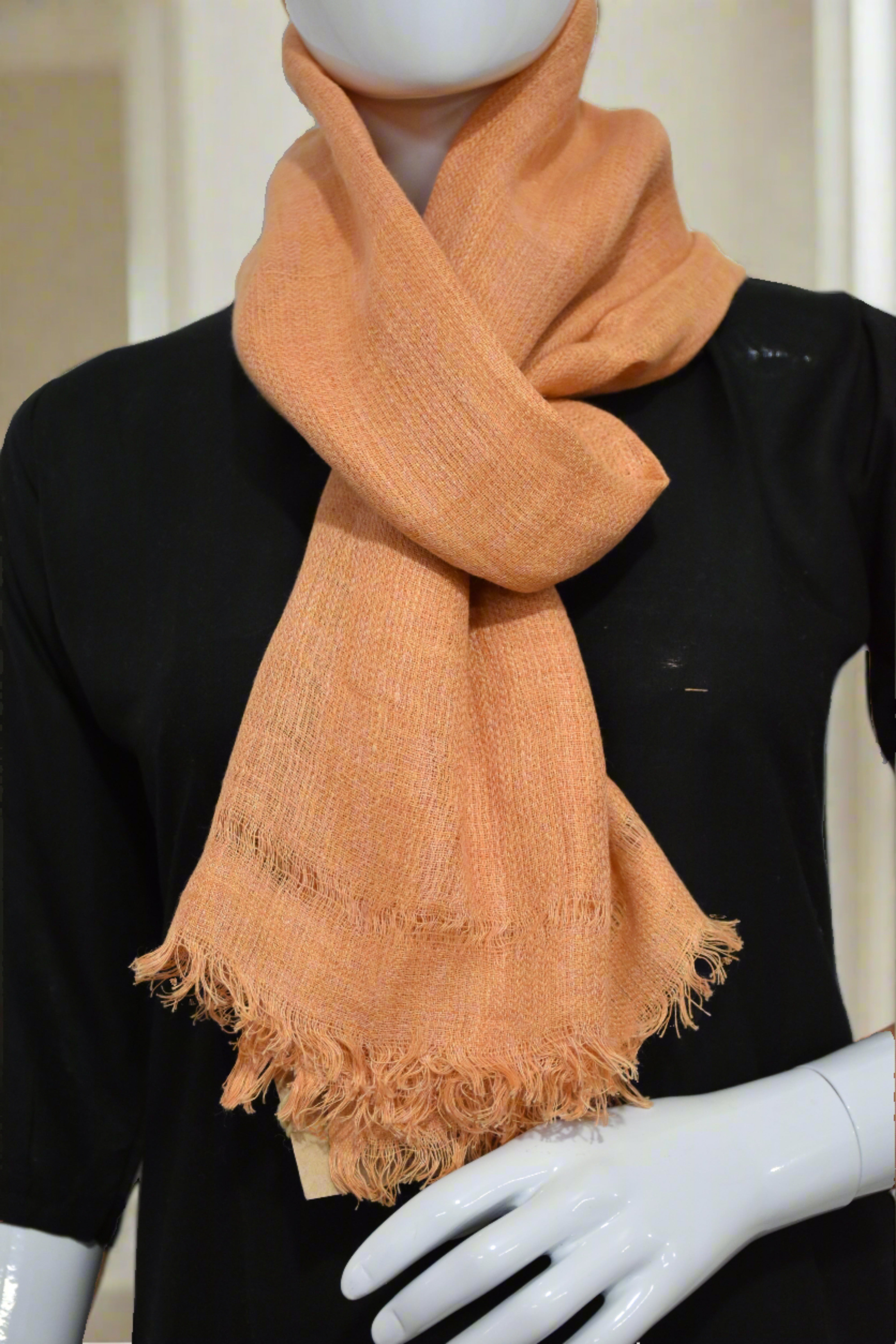 Pure Linen Stole | Sunkissed Peach