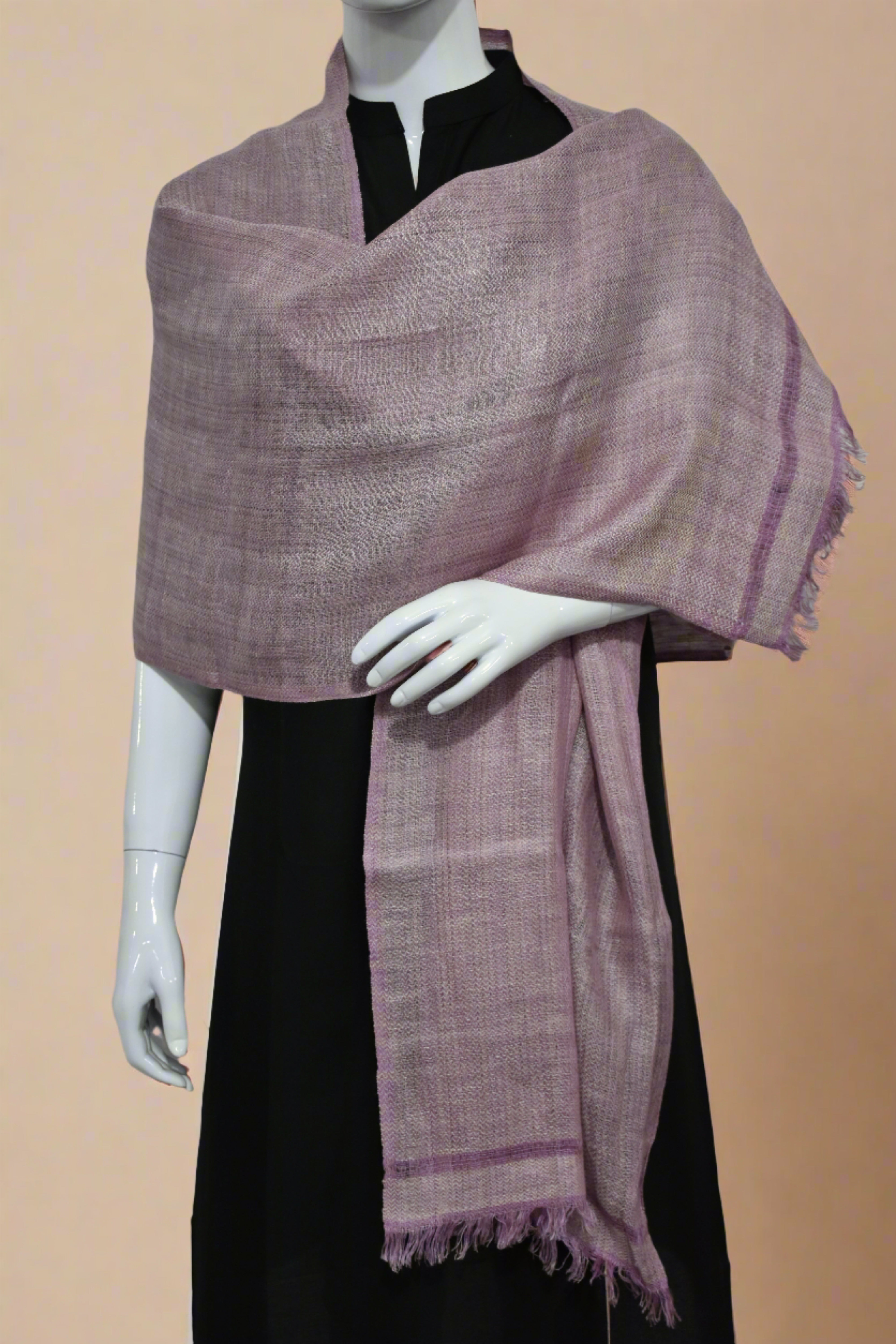 Lilac dream Linen Stole | Lavender Blush