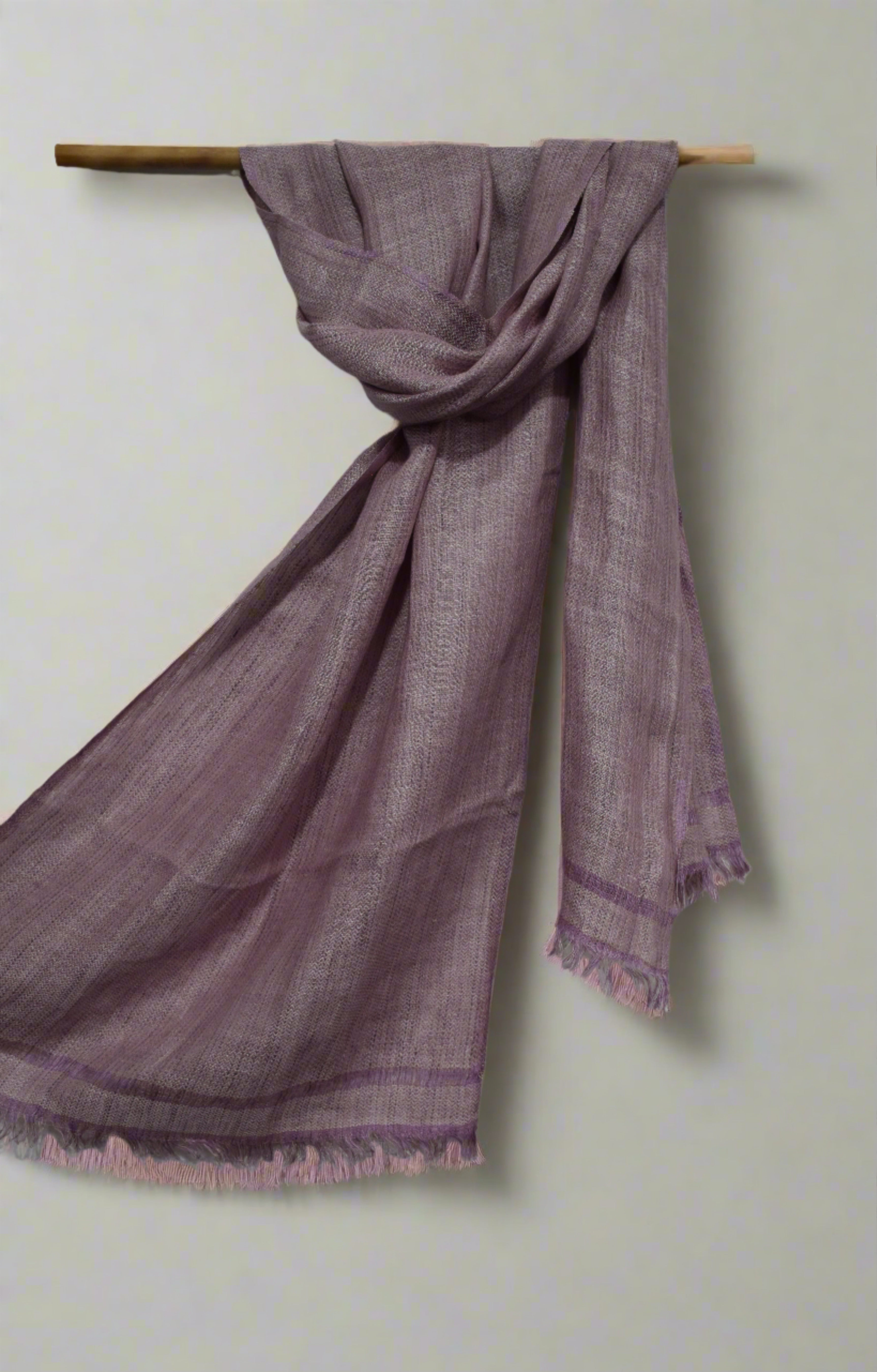 Lilac dream Linen Stole | Lavender Blush