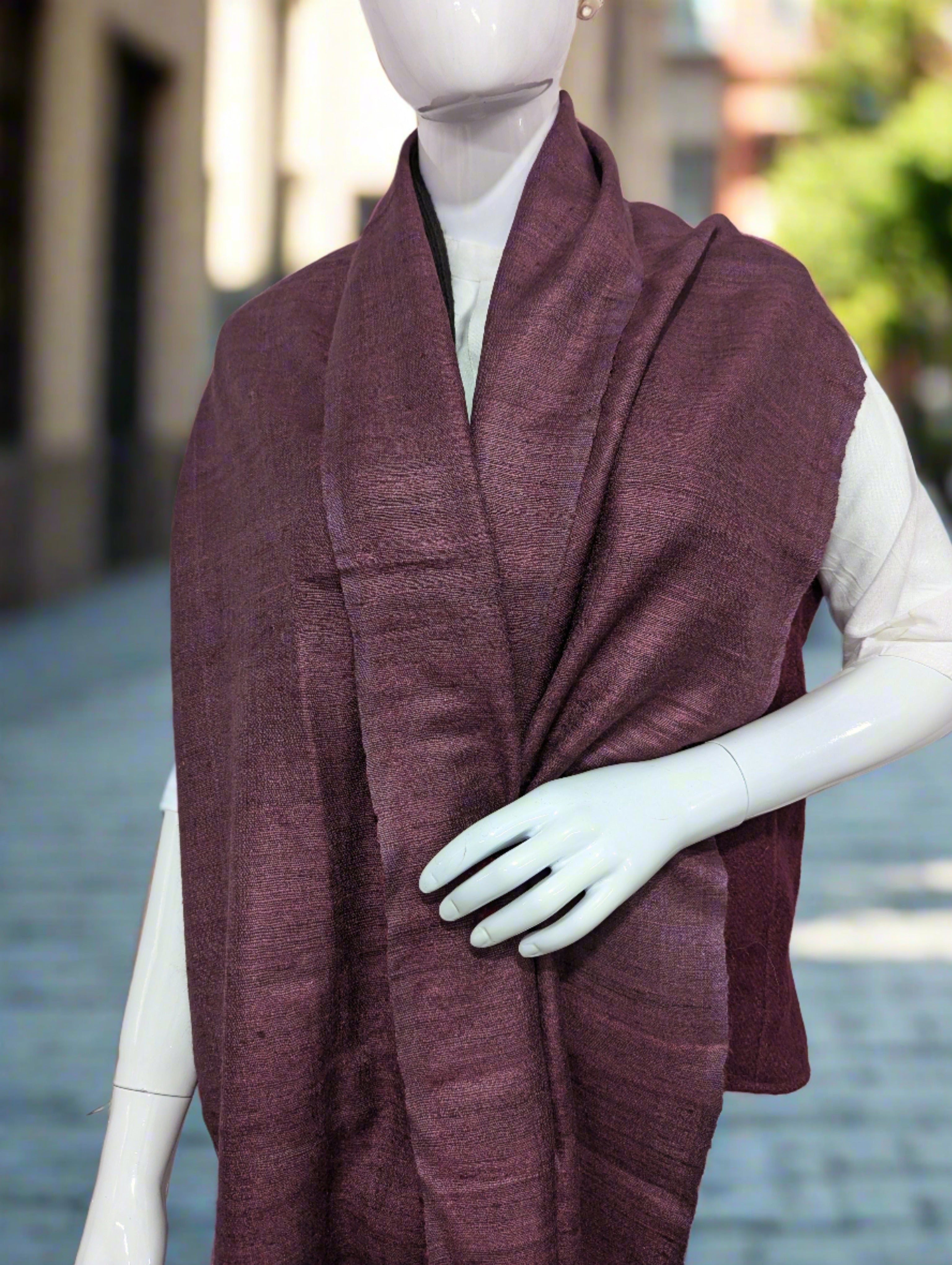 Pure Eri Silk Stole | Plum