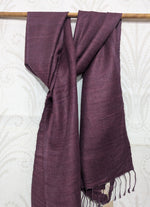 Pure Silk Stole | Plum