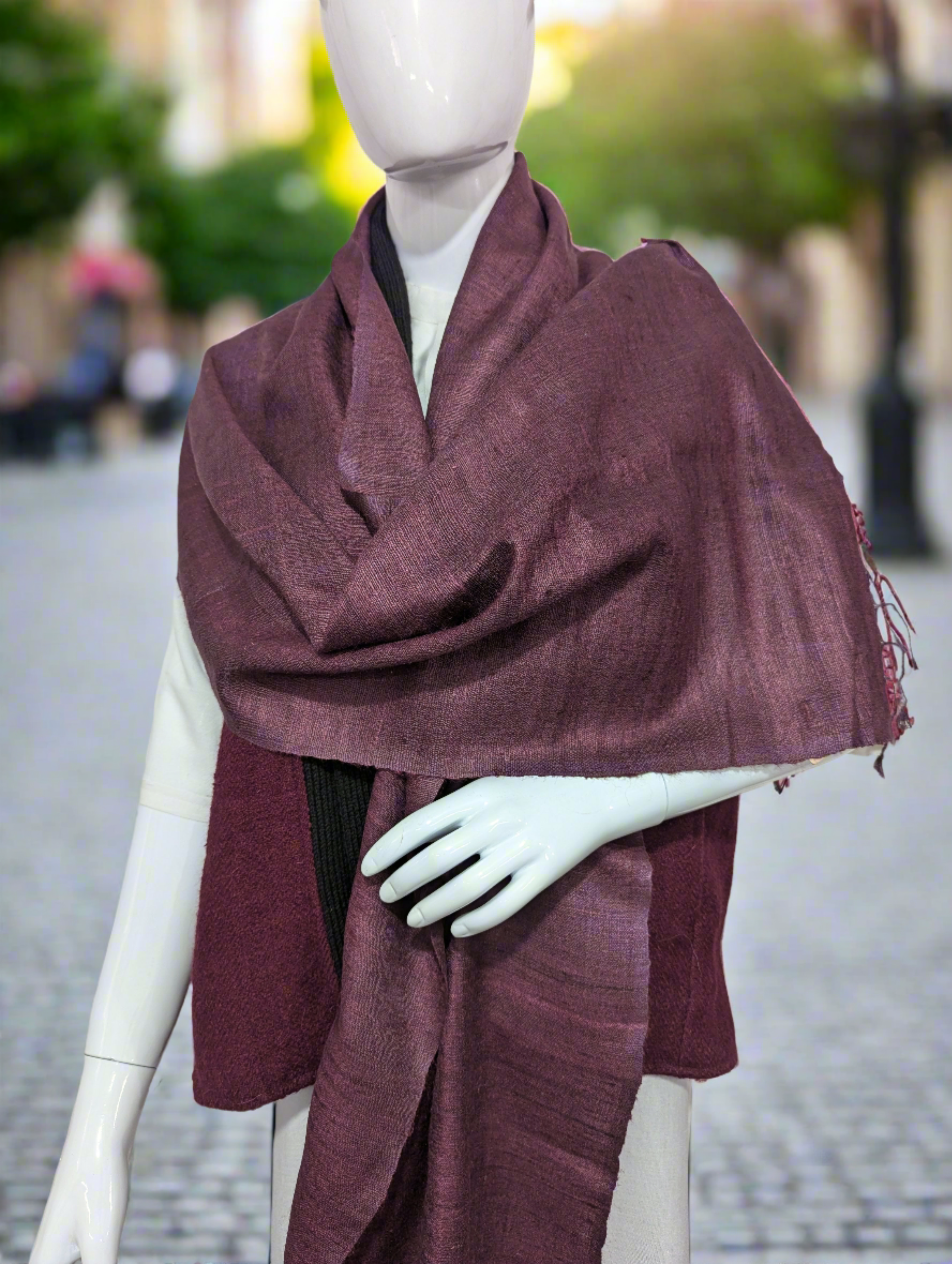 Pure Eri Silk Stole | Plum