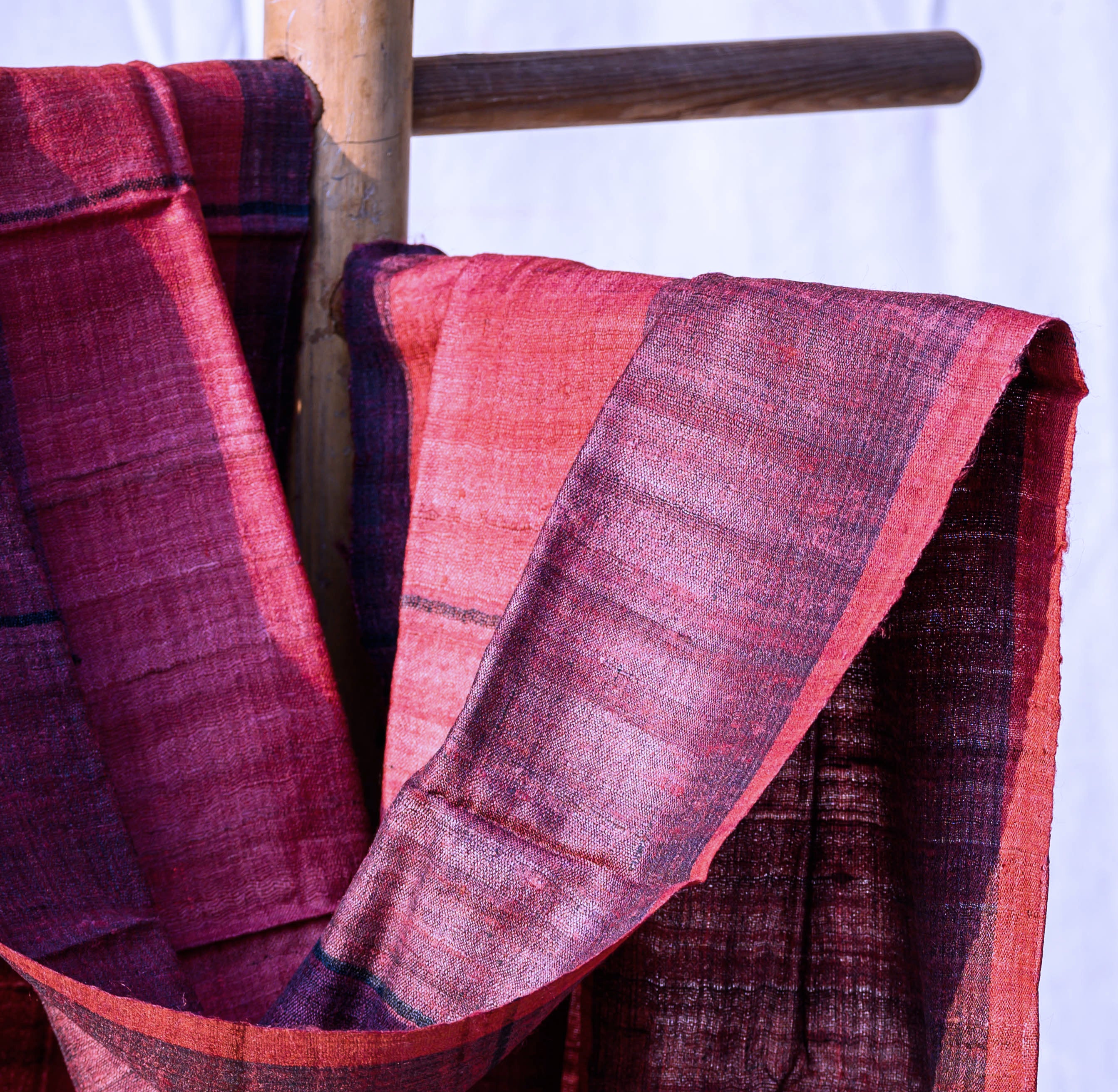 Pure Silk Stole | Red & Violet