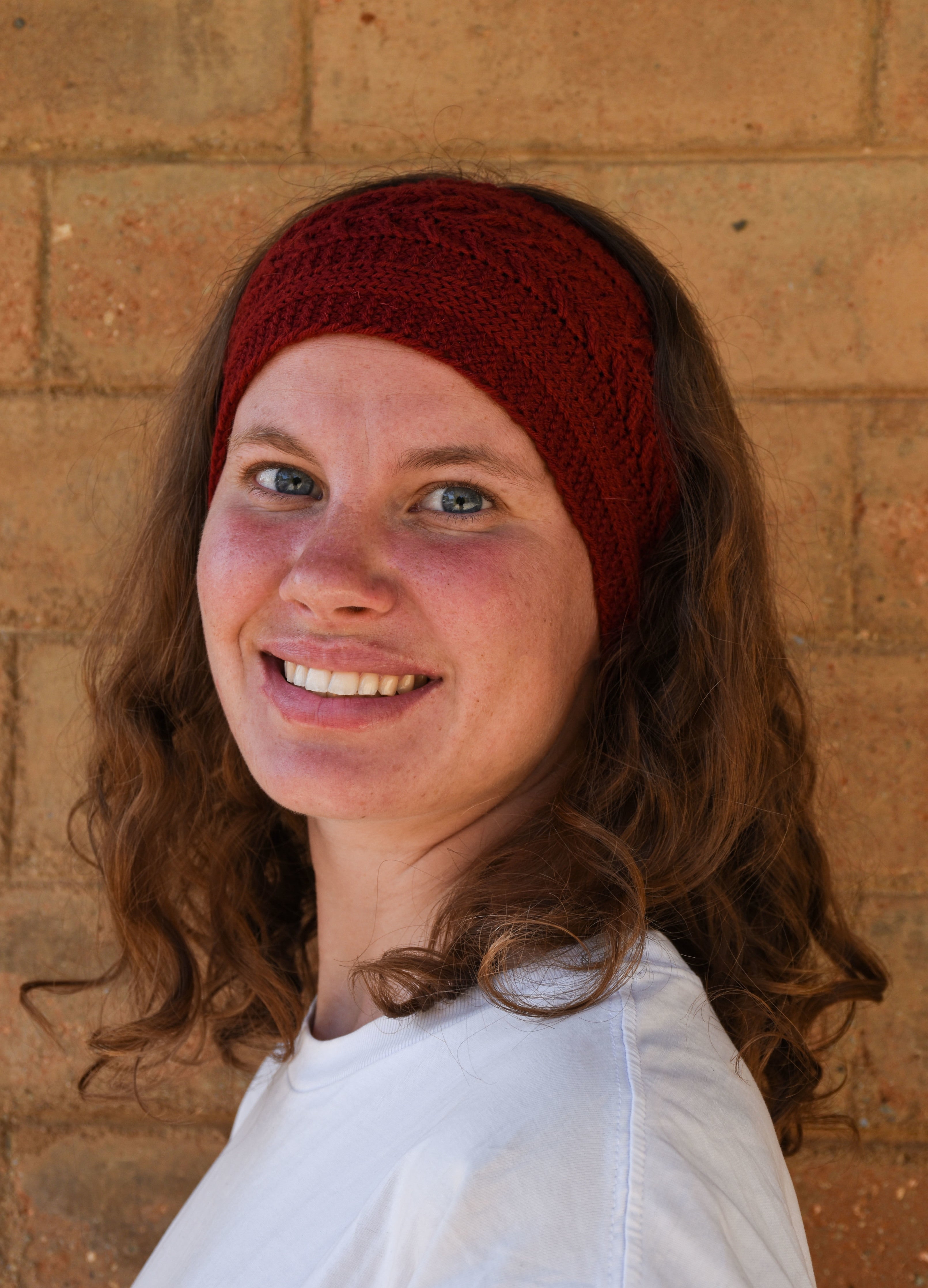 Hand-knitted Merino Wool Headband | Brown