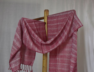 Silk Wool Stole | Cherry Pink