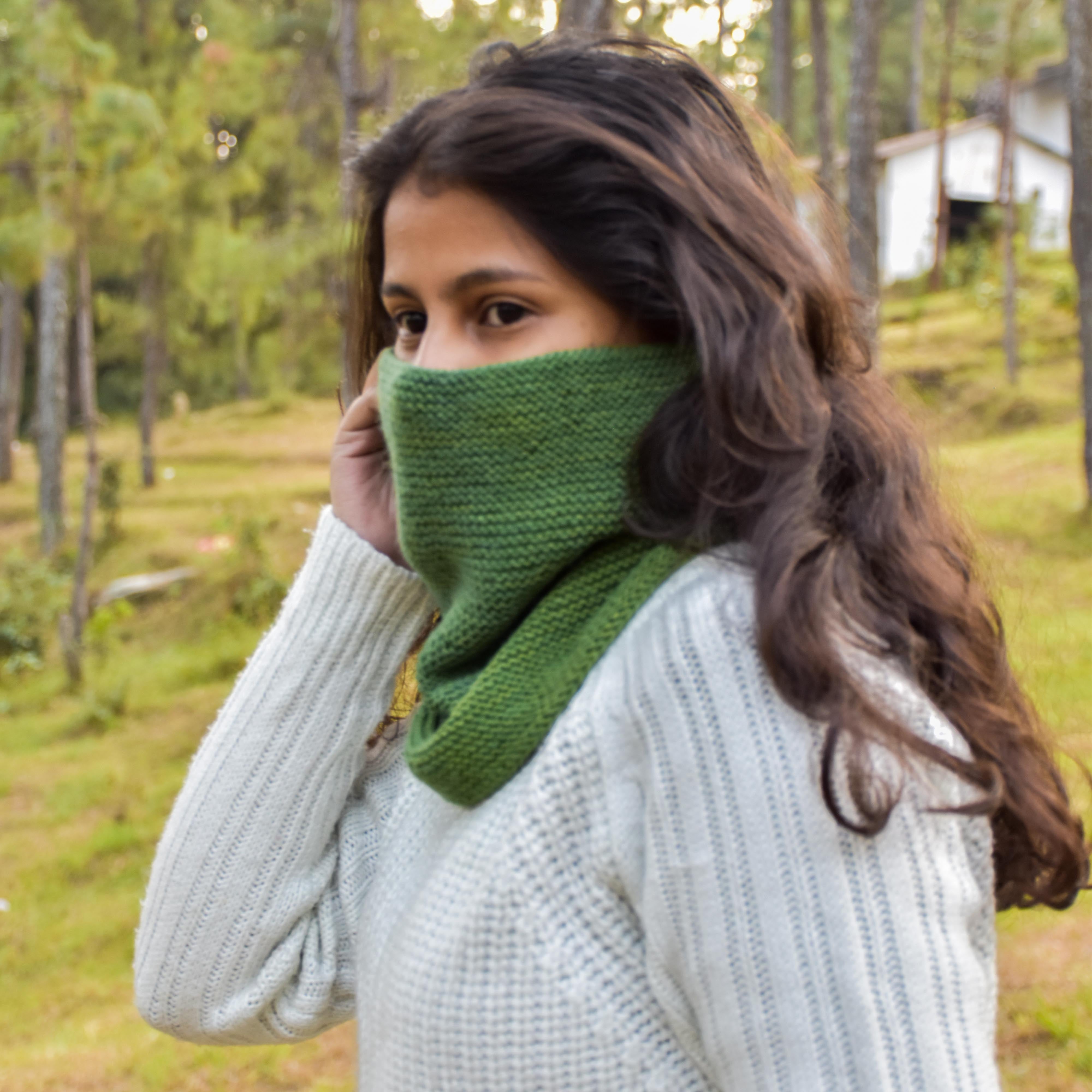 Handknit Pure wool Neck warmer