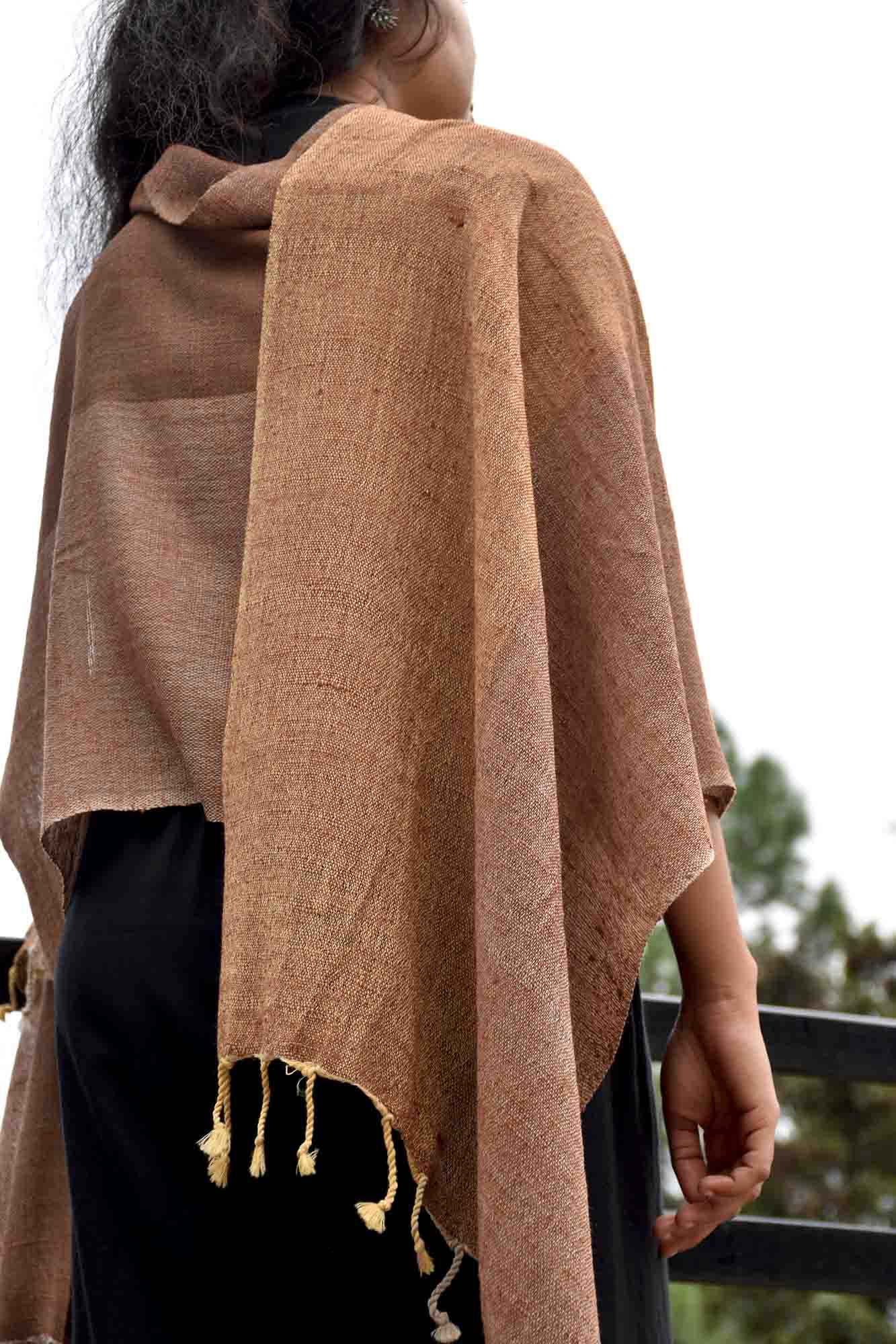 Four Way Stole | Caramel and Earthy Brown