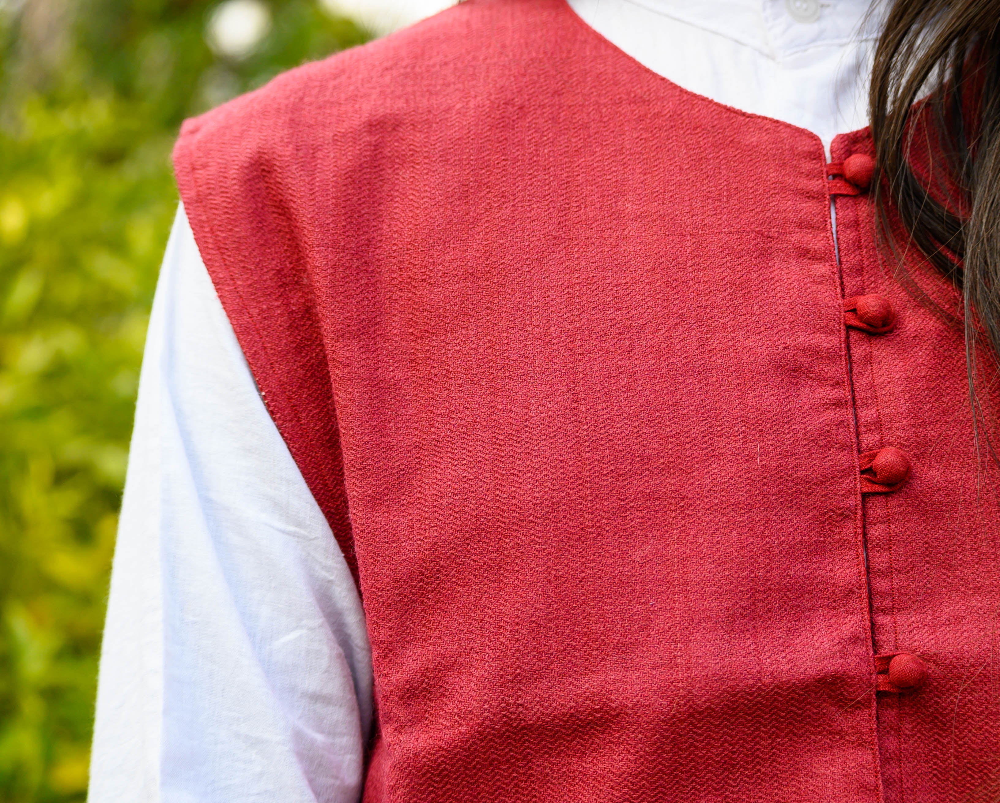 Fiery Red Merino Wool Jacket