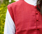 Fiery Red Sheep Wool Jacket