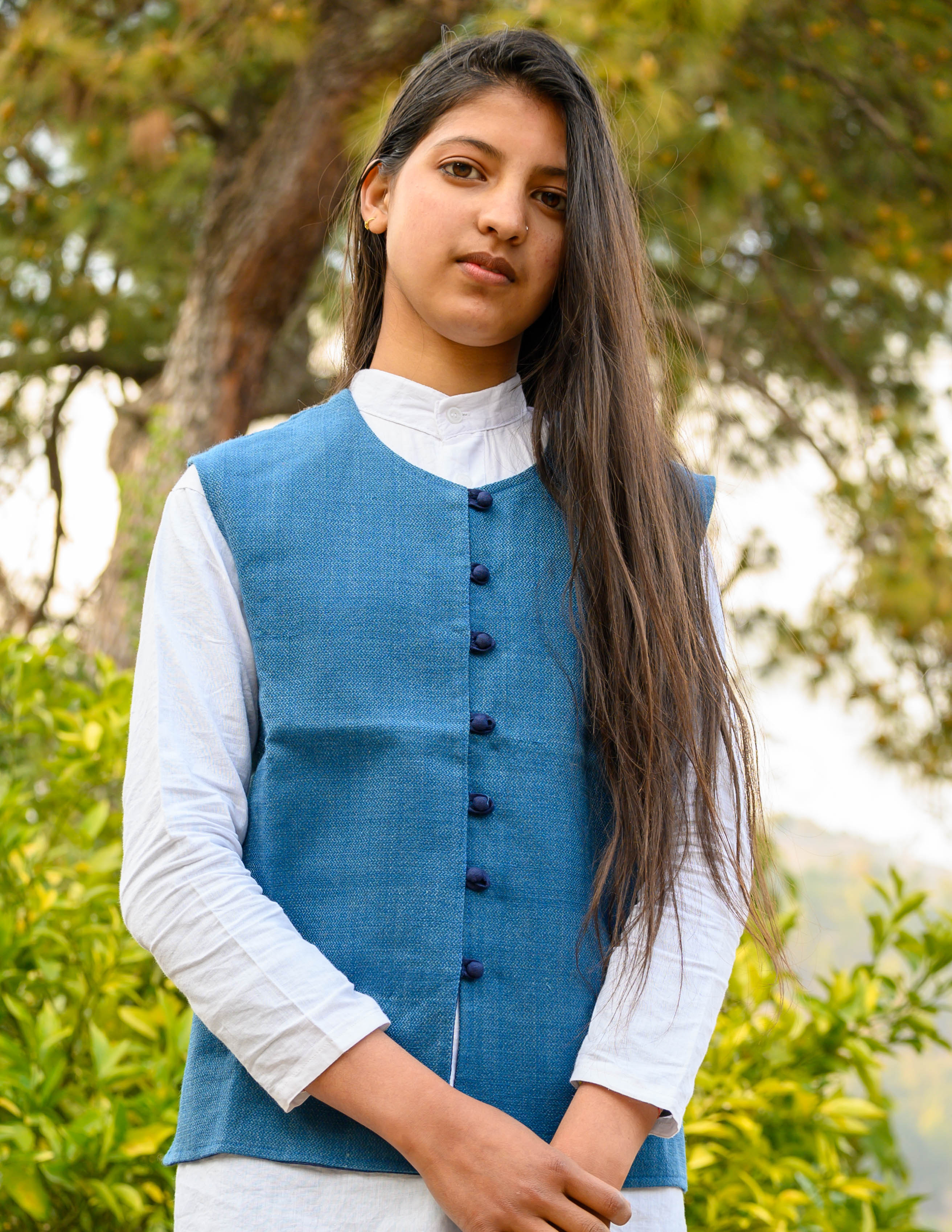 Cobalt Blue Merino Wool Jacket