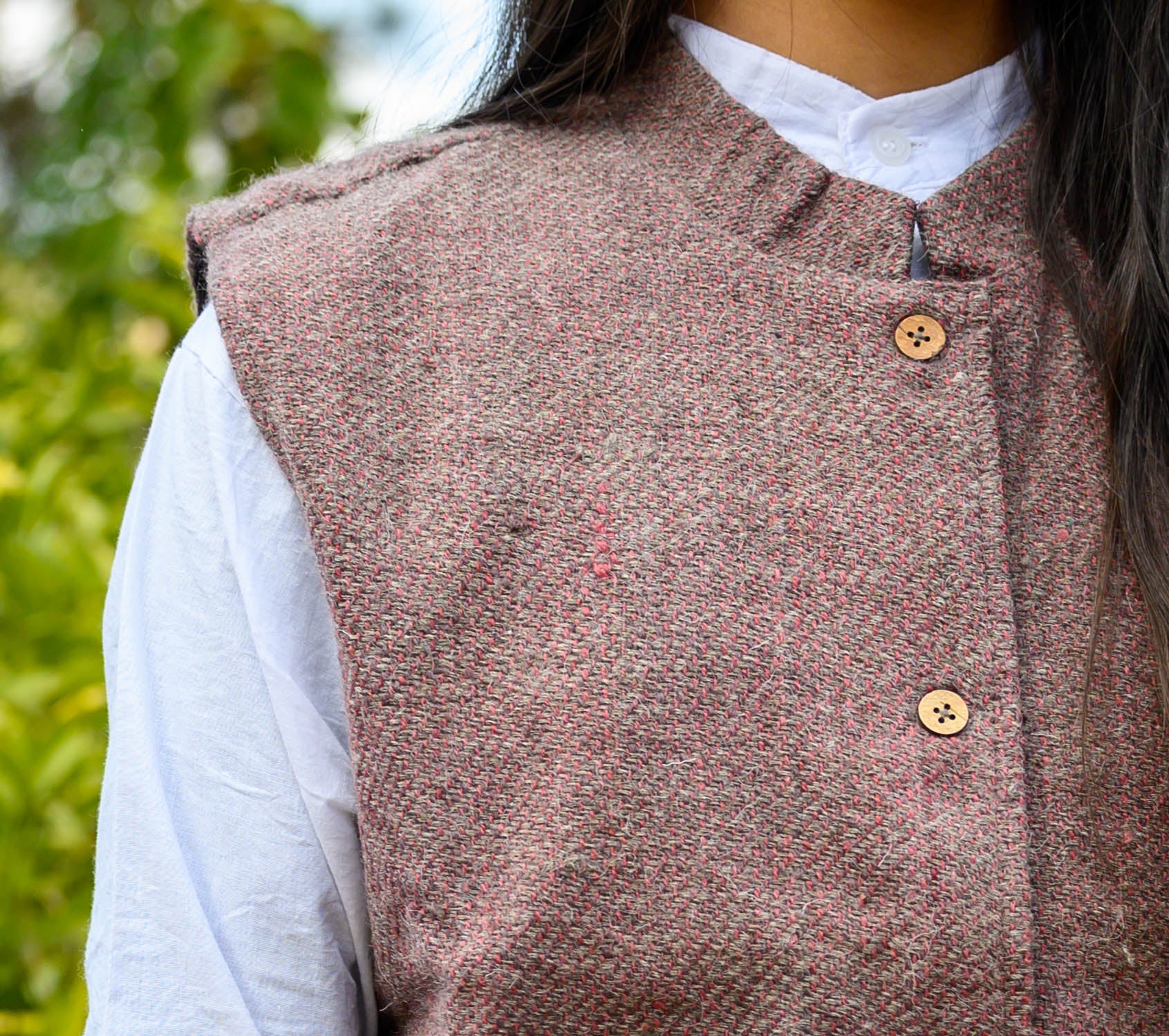 Brown Desi Sheep Wool Jacket