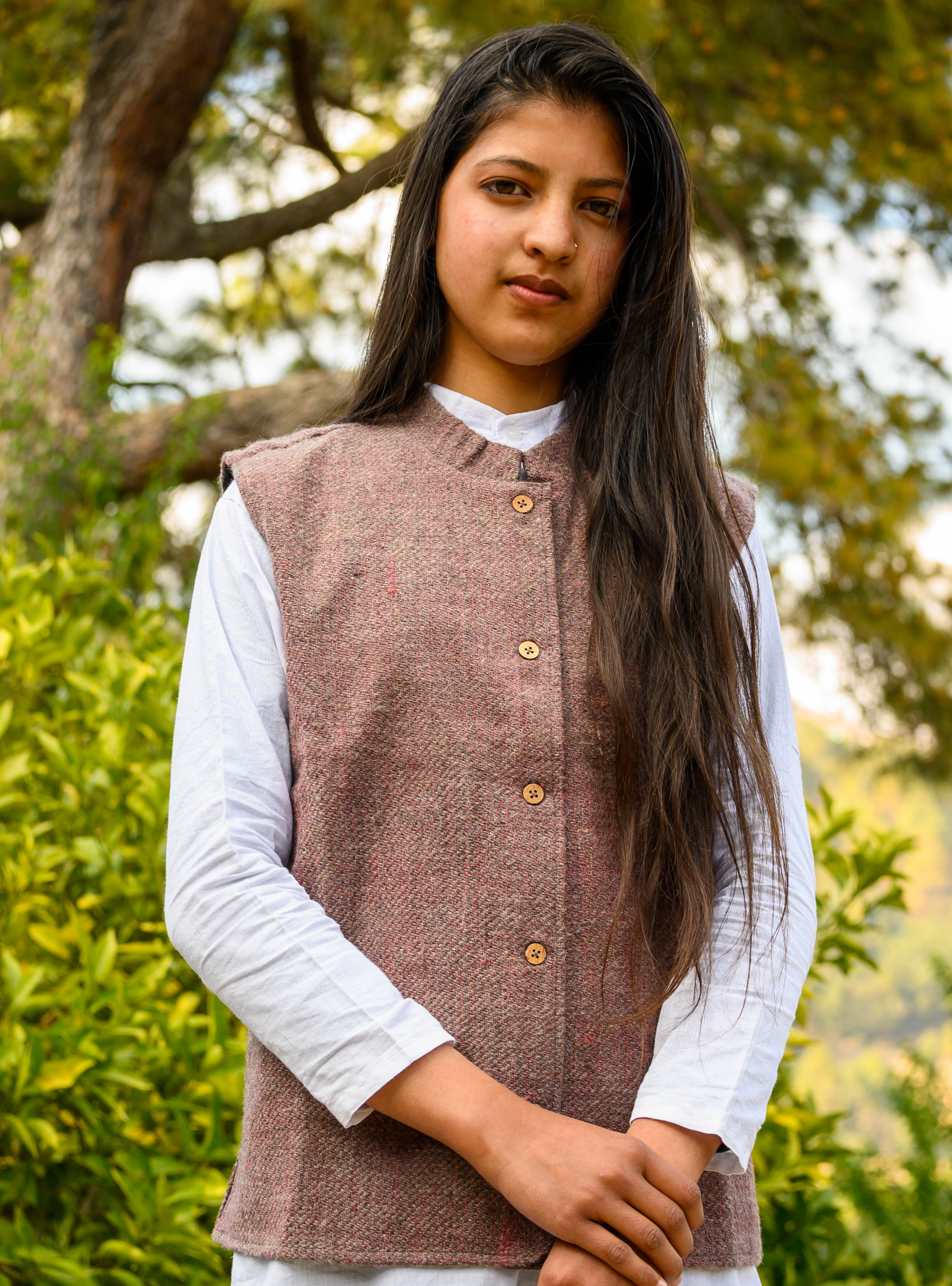 Brown Desi Pahadi Wool Jacket