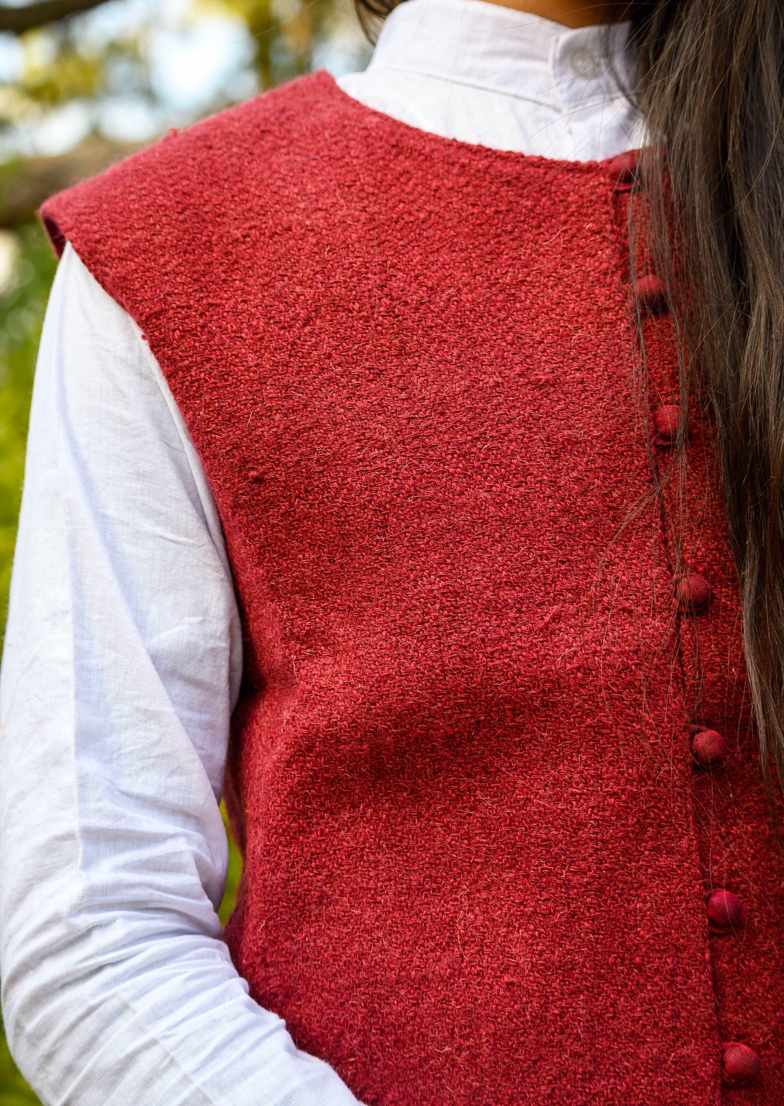 Lush Red Pahadi Wool Jacket