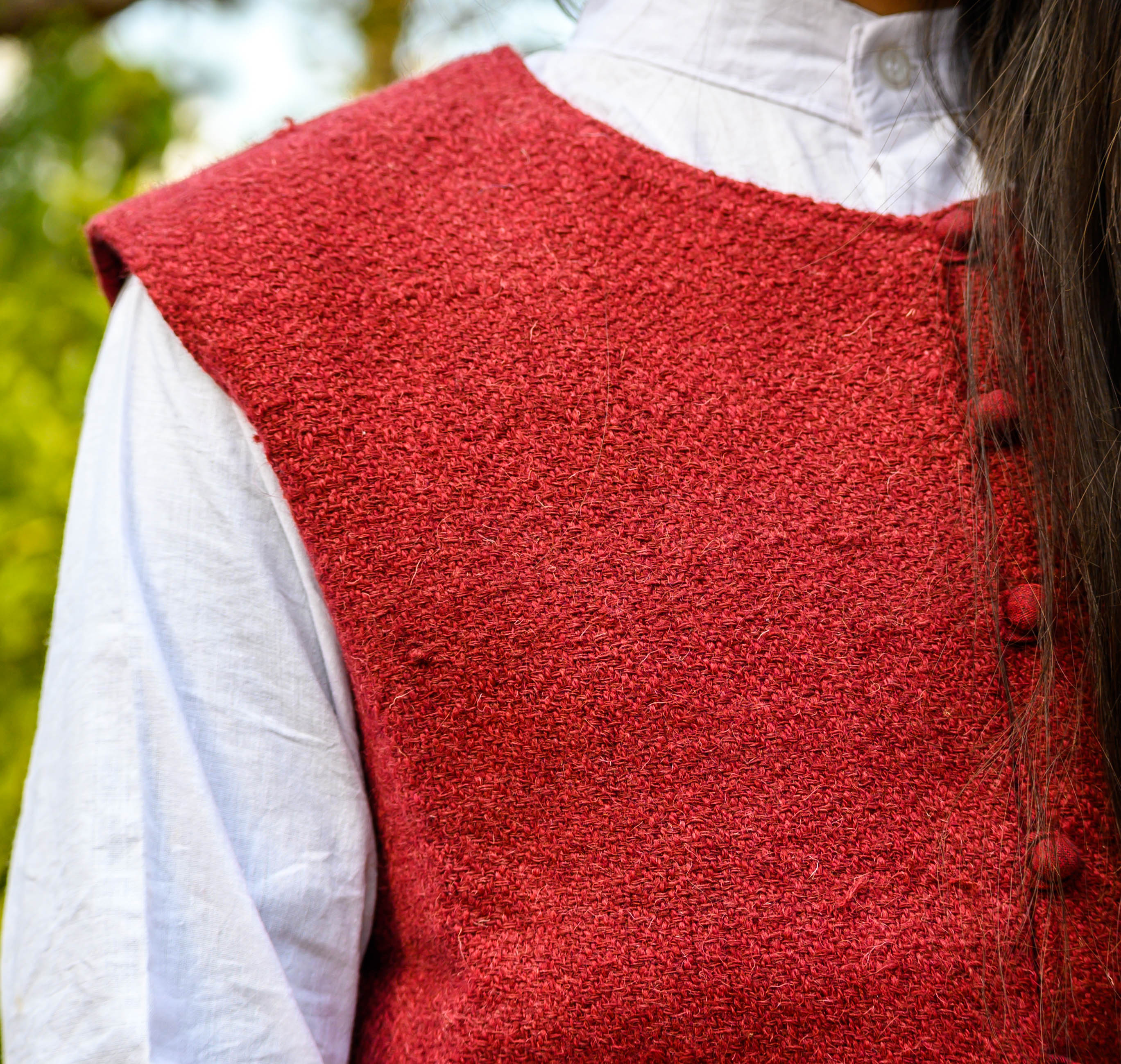 Lush Red Pahadi Wool Jacket