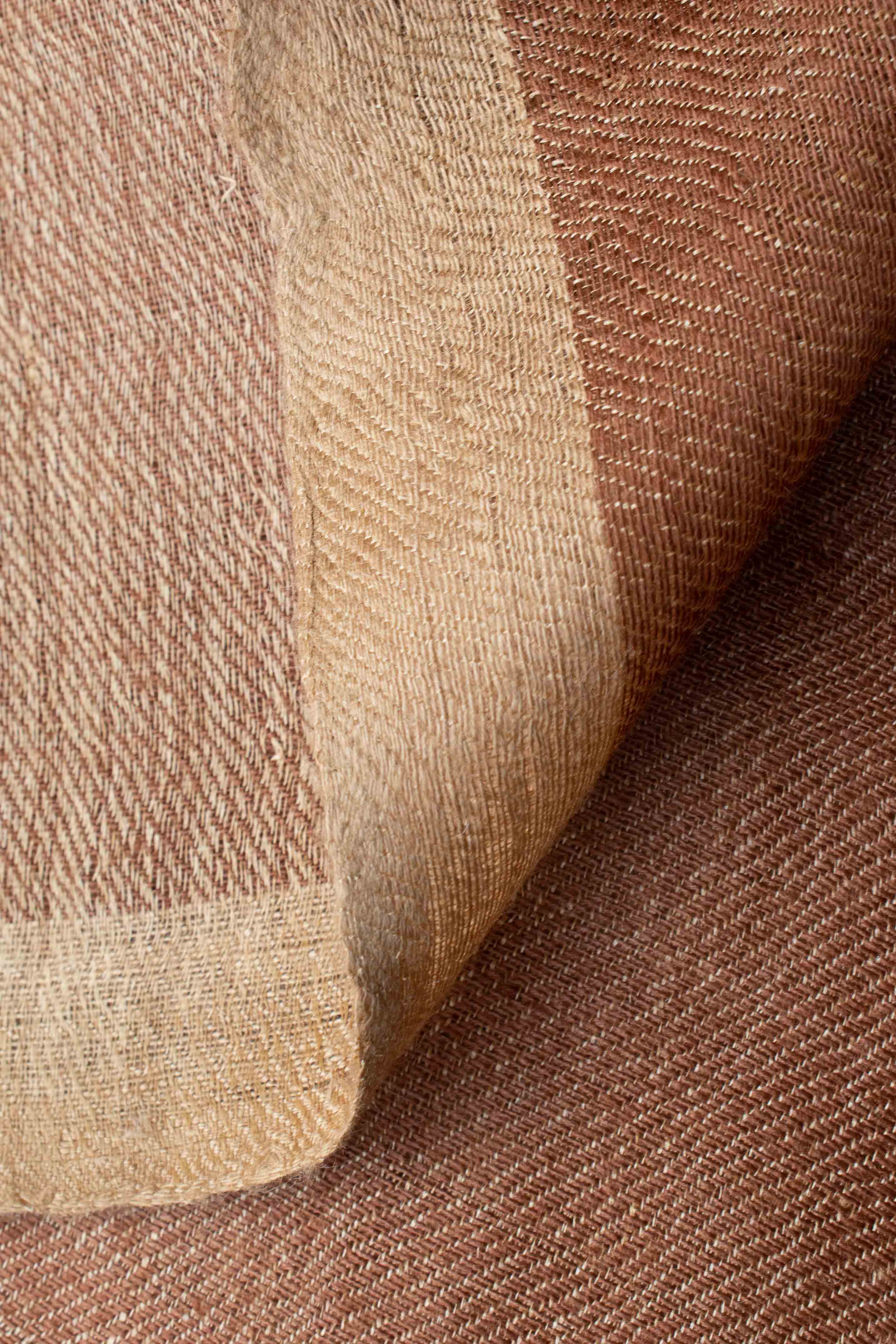 Pure Silk Stole | Brown with Golden Border