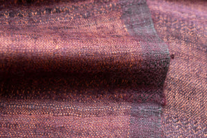 Pure Silk Stole | Rust with Dark Purple border