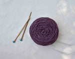 Handspun Yarn Ball & Bamboo Knitting Needles combo