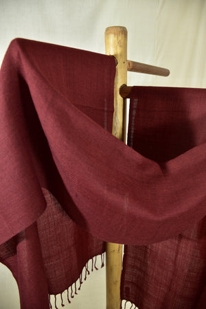 Pure Wool Stole | Maroon